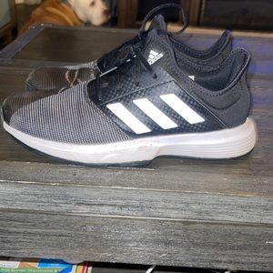 Adidas game court tennis shoes. Worn about ten times before my son outgrew them